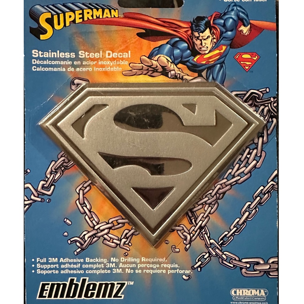 Stainless Steel Superman Decal